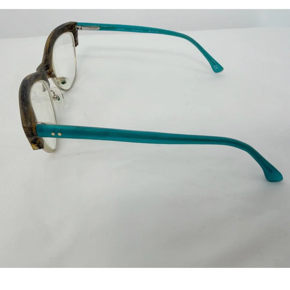 Rickey Smiley Eyewear RS 206 Brown Turquoise Cat Eye Glasses Frames 103-116